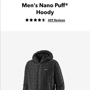 Patagonia Mens Nano Puff Hoody size small